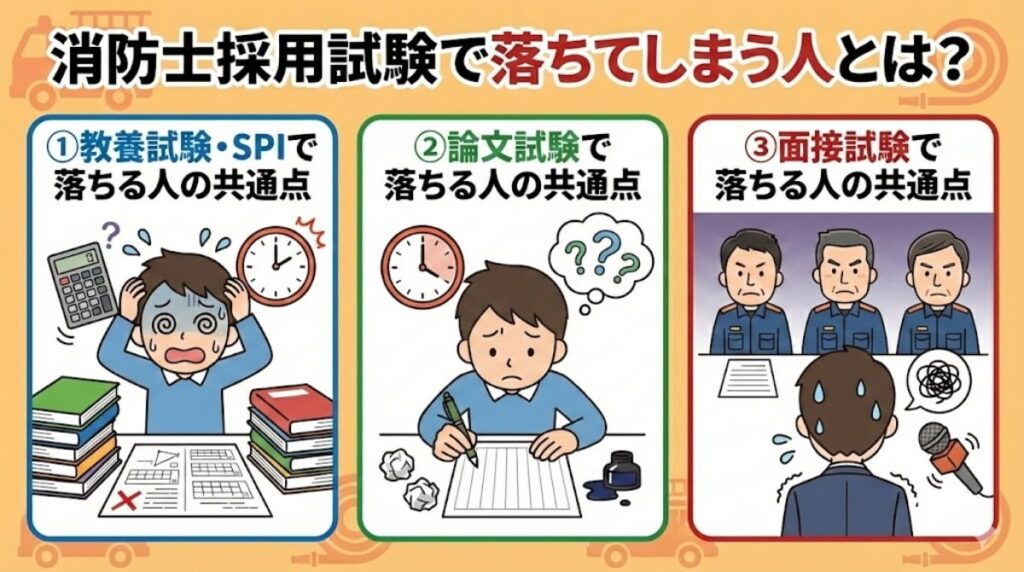 消防士採用試験で落ちてしまう人の共通点