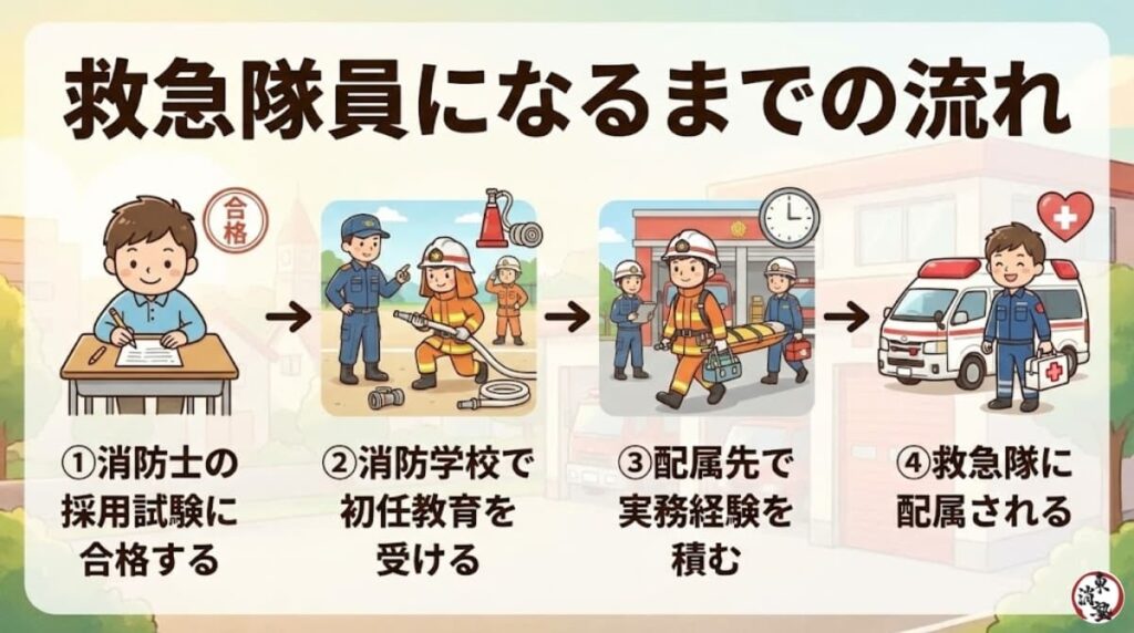 救急隊員になるまでの流れ