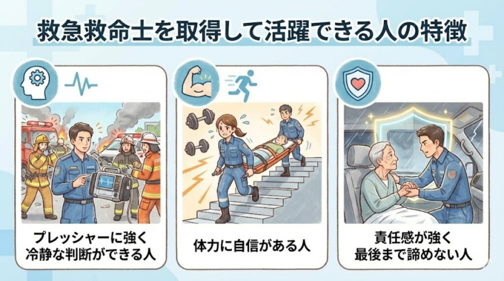 救急救命士を取得して活躍できる人の特徴
