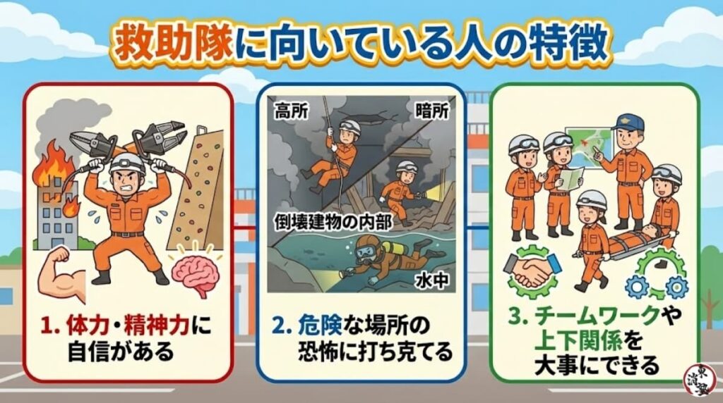 救助隊に向いている人の特徴