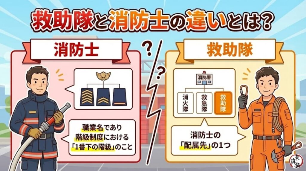 救助隊と消防士の違いとは？