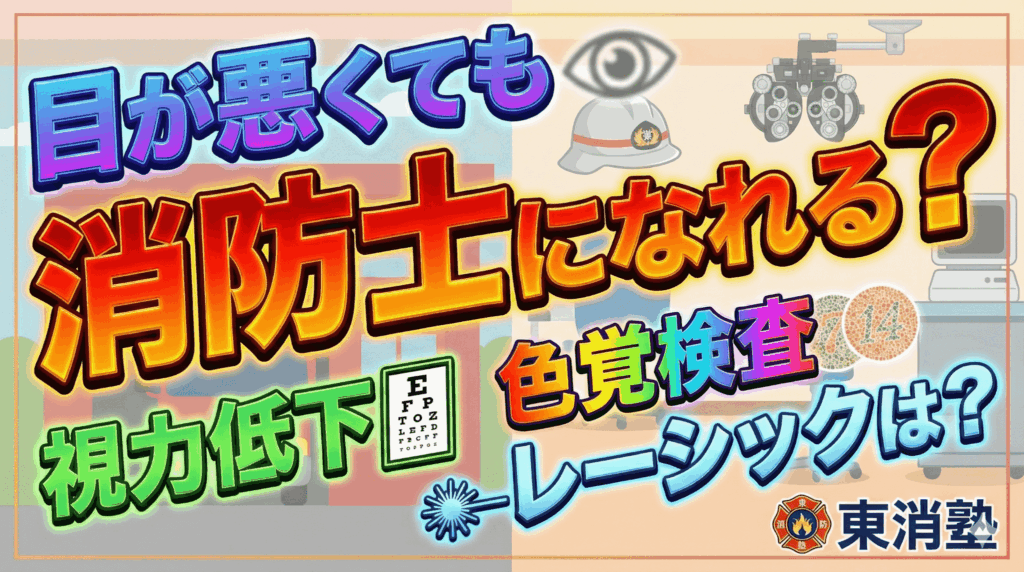 目が悪くても消防士になれる？視力・色覚検査やレーシックについても解説