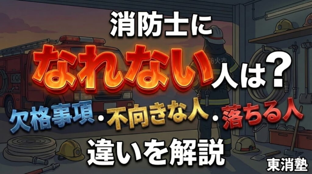 消防士になれない人は？欠格事項・不向きな人・落ちる人の違いを解説