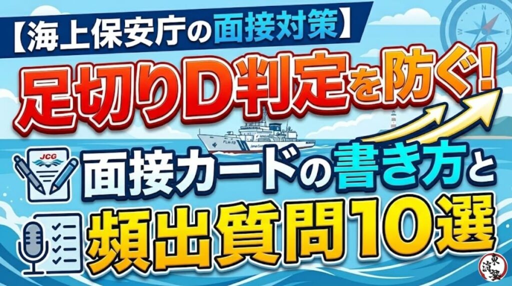 【海上保安庁の面接対策】足切りD判定を防ぐ！面接カードの書き方と頻出質問10選