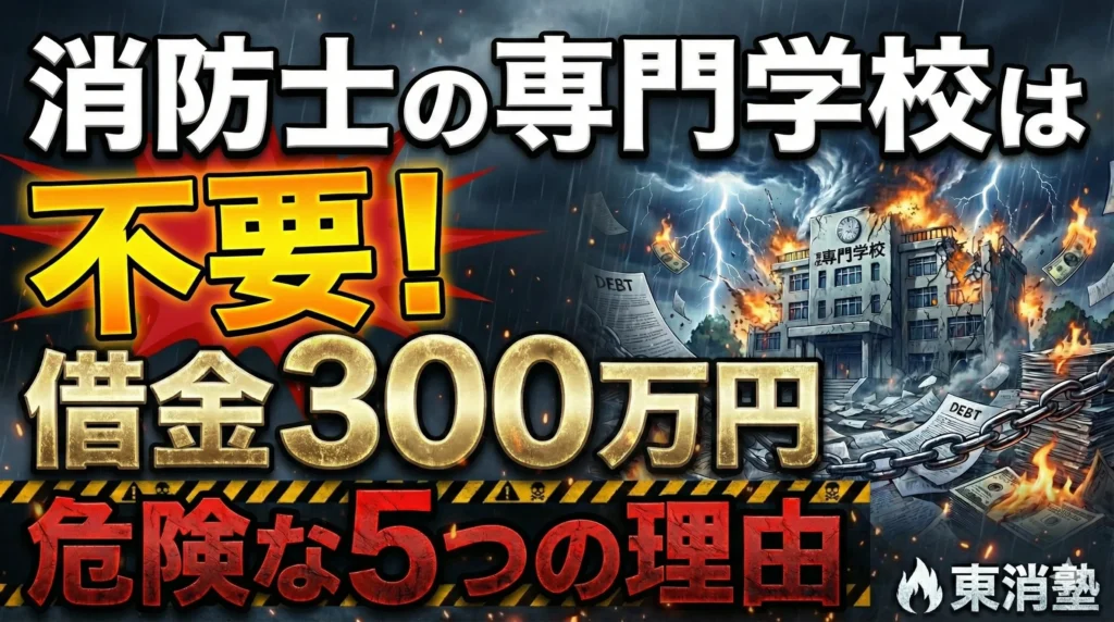 【借金300万円】消防士の専門学校は不要！通うのが危険な5つの理由