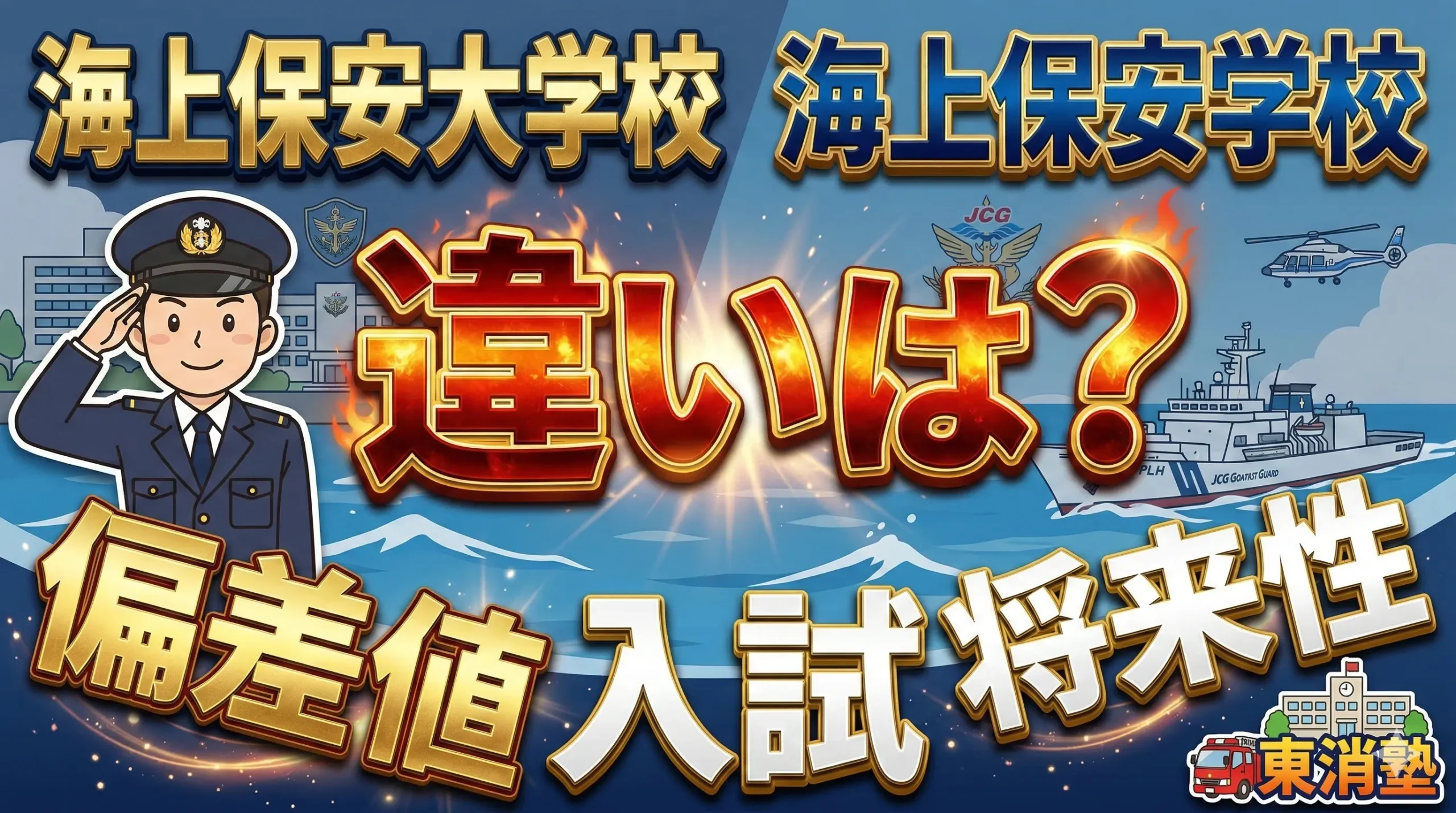 海上保安大学校と海上保安学校の違いとは？偏差値・入試・将来性まで徹底解説
