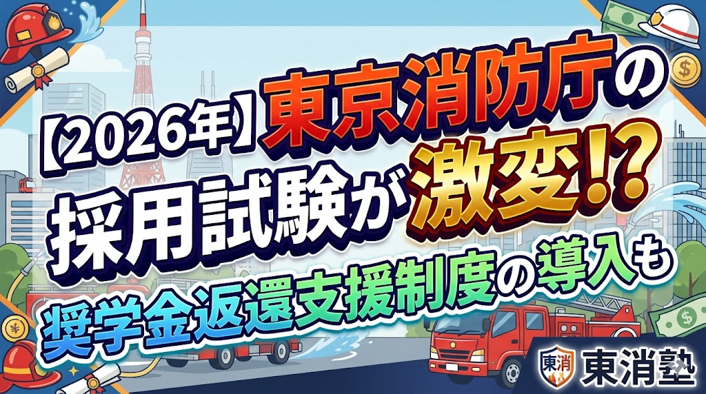 【2026年】東京消防庁の採用試験が激変!?奨学金返還支援制度の導入も