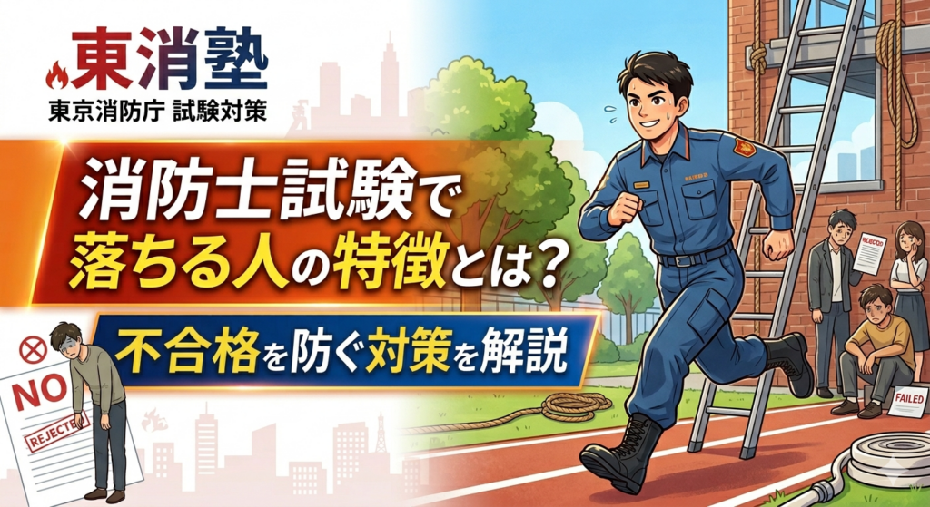 消防士試験で落ちる人の特徴とは？不合格を防ぐ対策を解説