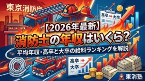 【2026年最新】消防士の年収はいくら?平均年収・高卒と大卒の給料ランキングを解説