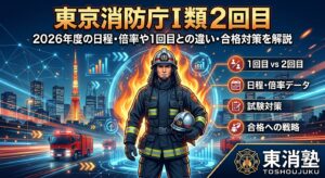 東京消防庁Ⅰ類2回目とは？2026年度の日程・倍率や1回目との違い・合格対策を解説